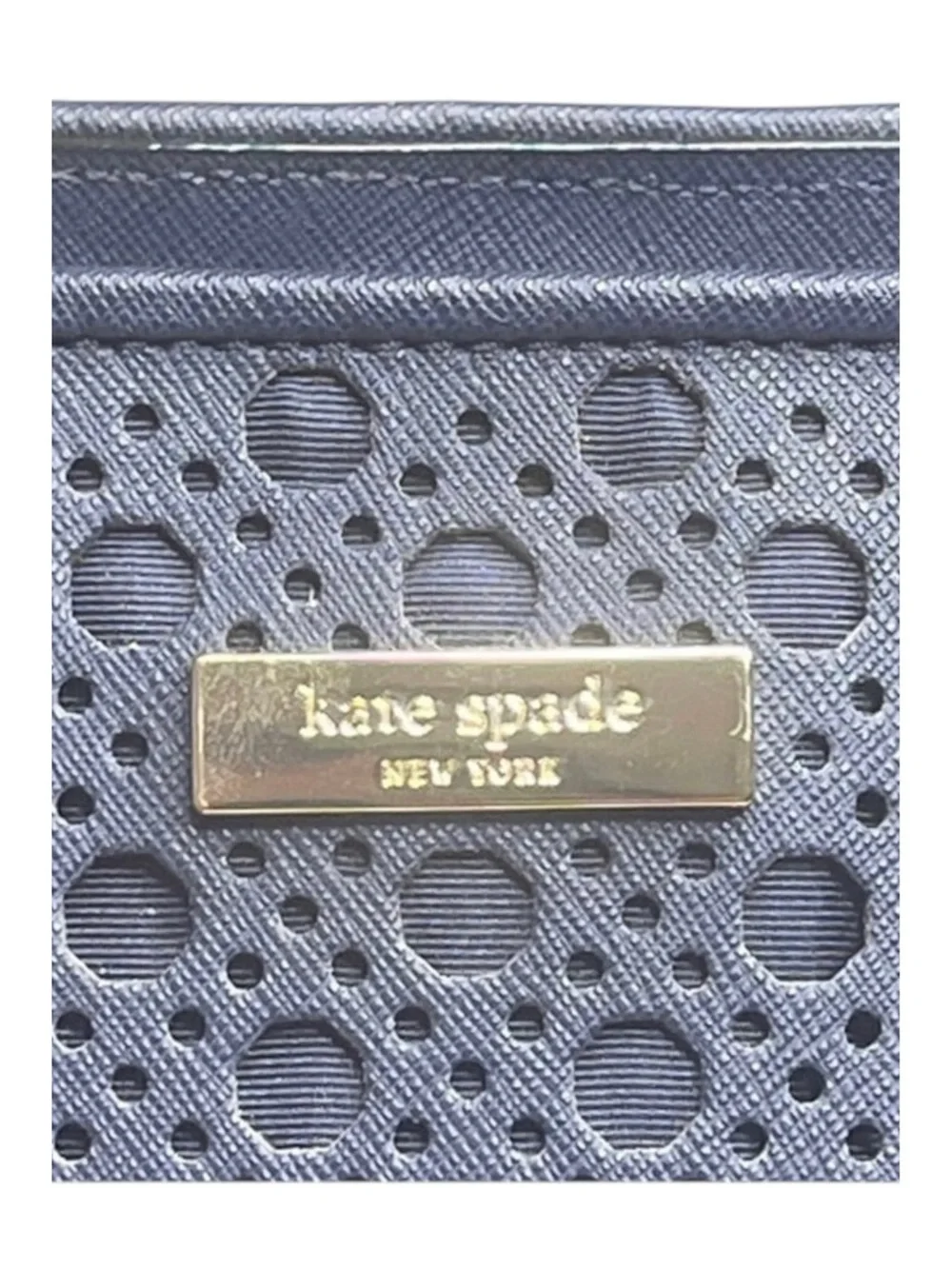Kate Spade  Dally Newbury Lane Caining Large Tote Bag Handbag  French Navy 